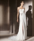2012 One Strap with Applique Embrodiery Sweep length Beach Wedding Dress