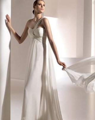 New Style Exclusive Discount One Shoulder Sweetheart Beach Wedding Dress 2011
