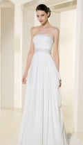 2011 Fabulous Stramm Strapless Pleated Discount Beach Wedding Dress