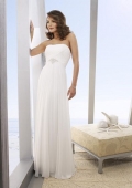 Discount Floor Length Chiffon White Nice Beach Wedding Dress