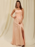 Ner Style Sweetheart Neck With A Furcation Bridesmaid Dress And Pleated
