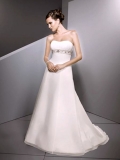 Wholesale discount hot sale White Empire Waist Strapless Wedding gown