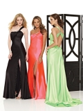 Empire Waist Cheap Designer Vintage Sweep Length One Strap Beading Opening Evening Dress
