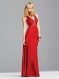 Cheap Red Halter V-neck Wholesale Sequin taffeta mermaid Evening party Dress