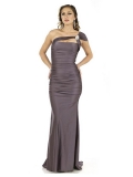Wholesale Cheap one strap Couture jewel Gray One Strap Cheap Long Evening Dress