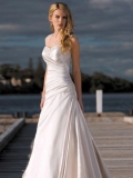 Modest Cheap pleated Sweetheart Mermaid Beading taffeta wedding dresses