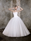 2012 attractive Cheap Wholesale New Style sweetheart big tulle skirt Ball Gown Wedding Dress