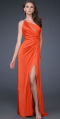 Floor Length Empire Wasit With One Straps Long Evening Dress
