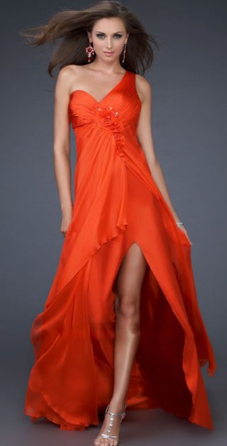 Asymmetrical Pleated One Shoulder And Sweetheart Neckline Party Dress