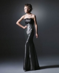 Sliver black Appliques Mermaid Strapless Evening dress At bargin Price