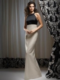 Halter Black And White roung neck Cheap a-line Design Black And White Evening Party dress at a low price