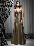 Cheap Sweetheart A-line Floor length Strapless Design Evening Party dress