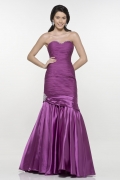Hot Sale Lavendar Sweetheart fashion pleated mermaid Design Evening Dress With Sash