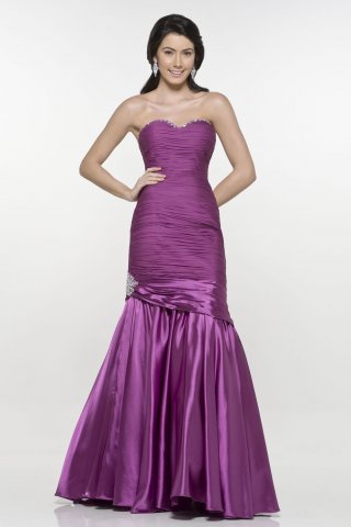 Hot Sale Lavendar Sweetheart fashion pleated mermaid Design Evening Dress With Sash