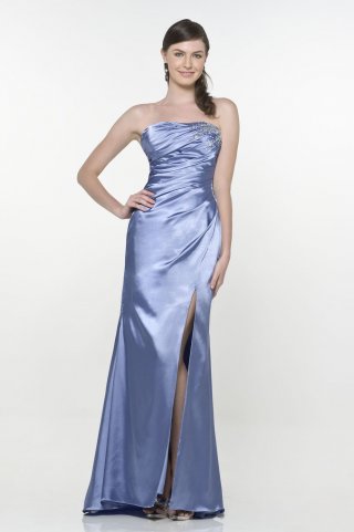 Affordable Silver Strapless Sash lace up mermaid Design floor length Popular Evening Dress