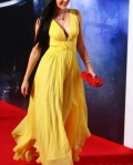 New Hot V-Neck Yellow Chiffon Floor length Evening Dress(EG-104)