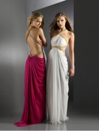 New Arrival Halter Chiffon With Beads Working Evening Dress(EG-152)