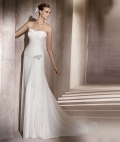 2012 Sweetheart Neckline Sheath/ Column Sweep length Beach Wedding Dress