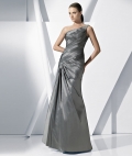 Sheath/ Column One Shoudler Designer Wrinkle Floor-length Prom Dress/ Evening Gown