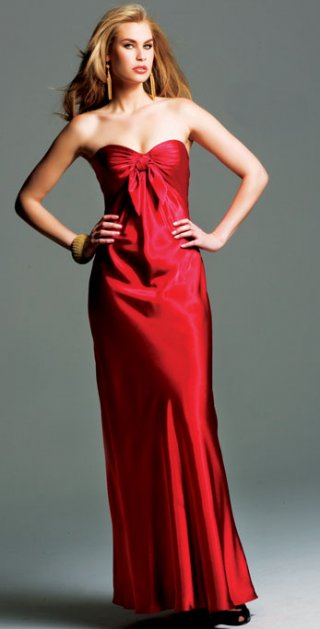 Glamorous Red Princess With A Bowknot Sweethear Party Dress t