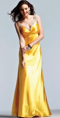 Shining With Beading Edge Sweetheart neckline With Straps Evening Dress