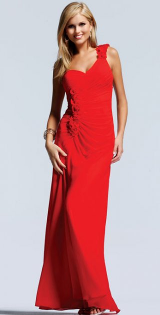 Conspicuous Side Ruched With Pleated Shoulder And Sweetheart Neck Party Dress