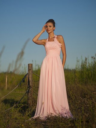 Halter Column Sexy Evening Dresses/ Cocktail Dresses(FHFS-0003)