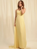 Sweetheart Strapless Dark Yellow Elegant Glamorous Evening Dress/ Prom Dress(FHFS-0026)