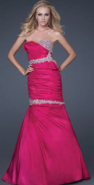 Charming Mermaid Covered Beadings And Appliques Side Draped party Sweetheart Dress