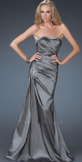 Conservative Mermaid Scalloped-Edge Neckline With Beading Border And Appliques Evening Dress
