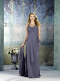 Gray Halter Sweetheart Pleated Chiffon Mother of Groom and Bride Dress 2011