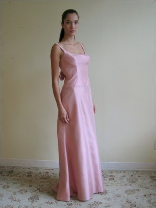Pink Sheath/ Column Floor length Sash working Bridesmaid Dress At a Low Price