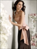 Unique Strapless Bowknot Pink and Chocolate Strapless Bridesmaid Dress At a Low Price