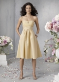 Cheap Hot Sale Strapless Keen Length A-line Puffed Bridesmaid Dress/ wedding party dress