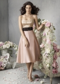 Inexpensive Princess A-line Pink Spaghetti Straps Black Sash Incredible Sale Bridesmaid Dress