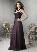 Floor length Spaghetti straps pleated Sweetheart Empire Waist Bridesmaid Dress