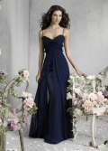 Spaghetti Straps Vogue Sweetheart Mermaid Floor length chiffon Bridesmaid Dress/ evening dress