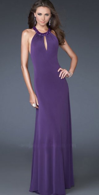 Mermaid Jewel Neckline With A Hollow Center Taffeta Evening Dress