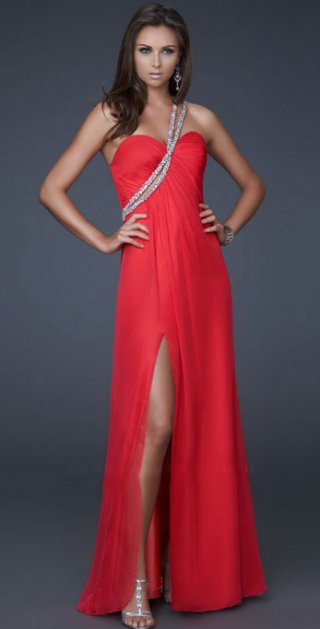 Ruched Sweetheart Neckline With Beading Halter Party Dress