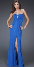 Allure Beading Halter Tightly Pleated And Sweetheart Neckline Evening Dress