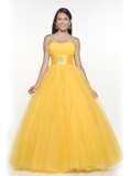 Princess A-line Yellow Cheap Waistband Sweetheart Design Floor length Ball Gown/ Prom Dress