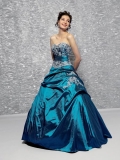 Long Length Pleated taffeta Embroider A-line Sweetheart Design cheep ball gown/ Prom Dress