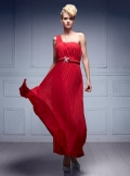 New Arrival Pleated Strapless Elegant Ruffles Evening Dress (MBS-0006)