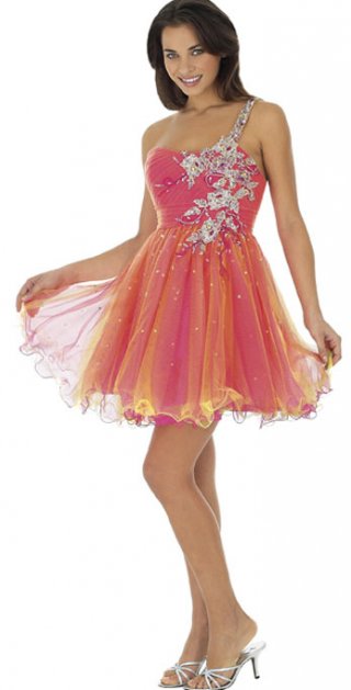 Enticing One Beading Shoulder Sweetheart Ball Gown Evening Dress