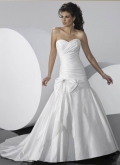 Discount White Sweetheart With Bowknot Mermaid Wedding Dress Under 150