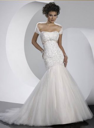 Fabulous Movabe straps off-the-shoulder Embroider Applique bodice Mermaid Wedding Dress Hot Sale