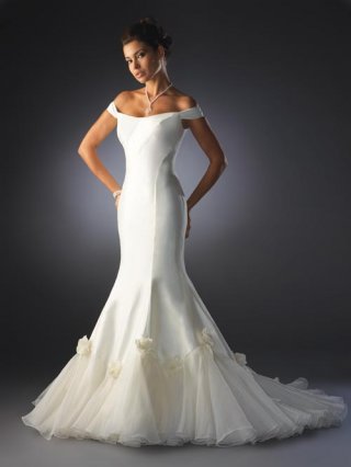 Unique Off The Shoulder New Style Gorgeous tulle skirt Mermaid Wedding Gown