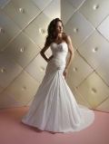Cheap popular Sweetheart Pleated New Style taffeta Mermaid Wedding Gown
