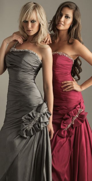 One Shoulder Multi layer Top Tube Flower Taffeta Cheap Prom Dress
