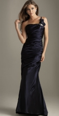 Vogue one Knot Straps Mermaid / Trumpet Fully Ruched And Side Draped Party / Evening Dress